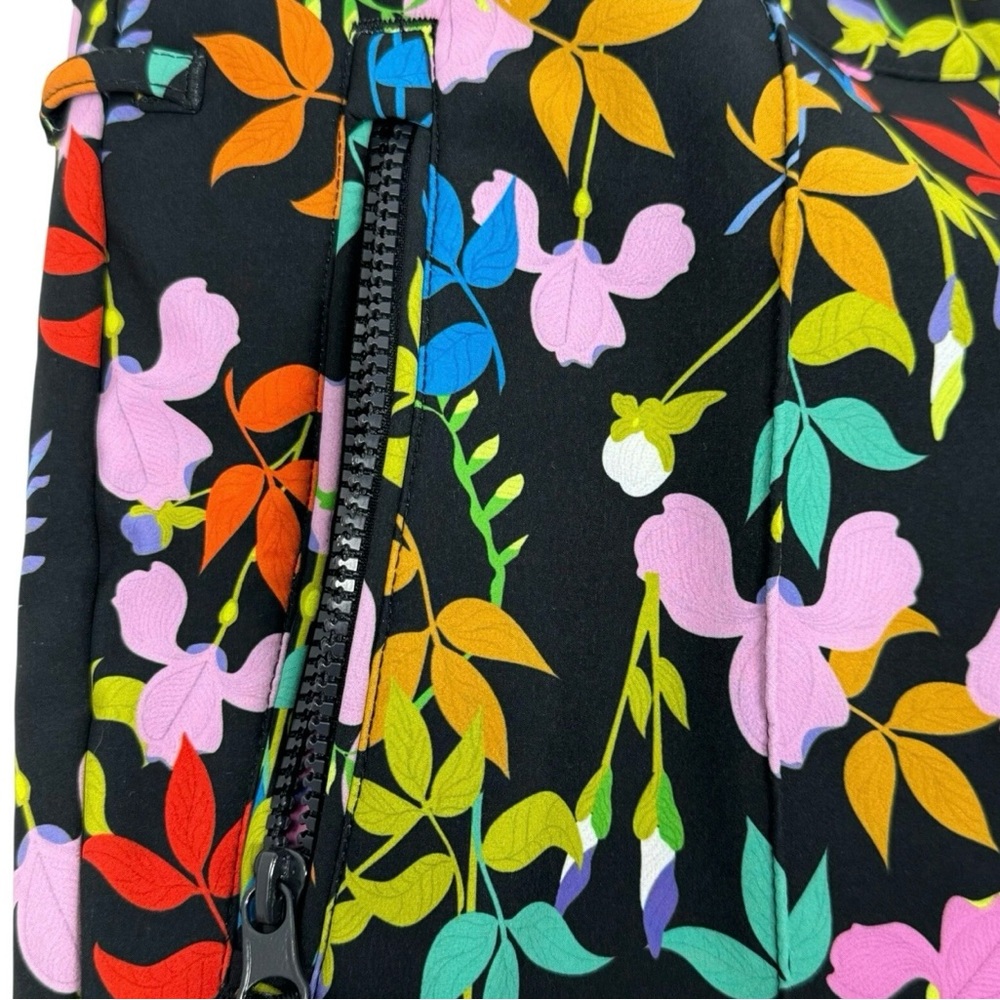 Roxy Rowley Multicolor Floral Large winter ski Pants with Zipper Details. NWT - Picture 5 of 8